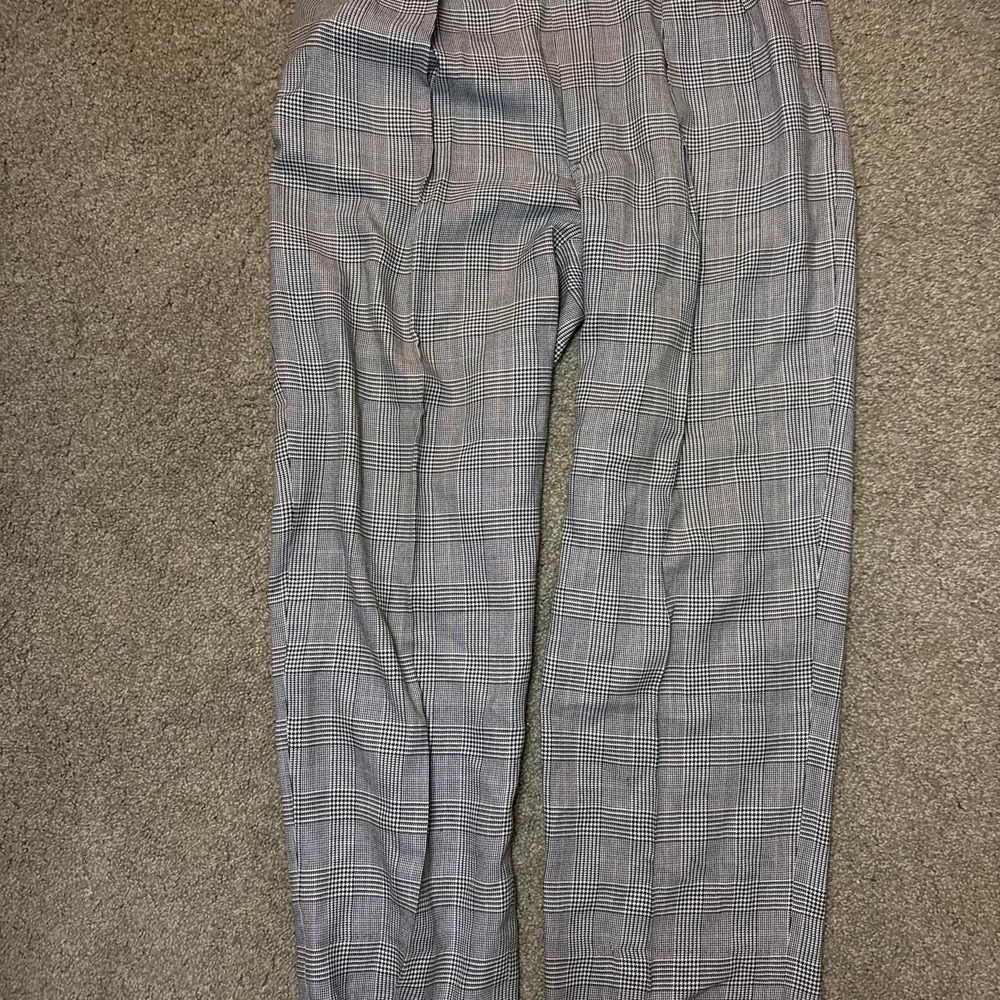 Polo Ralph Lauren gray and white checkered pants.